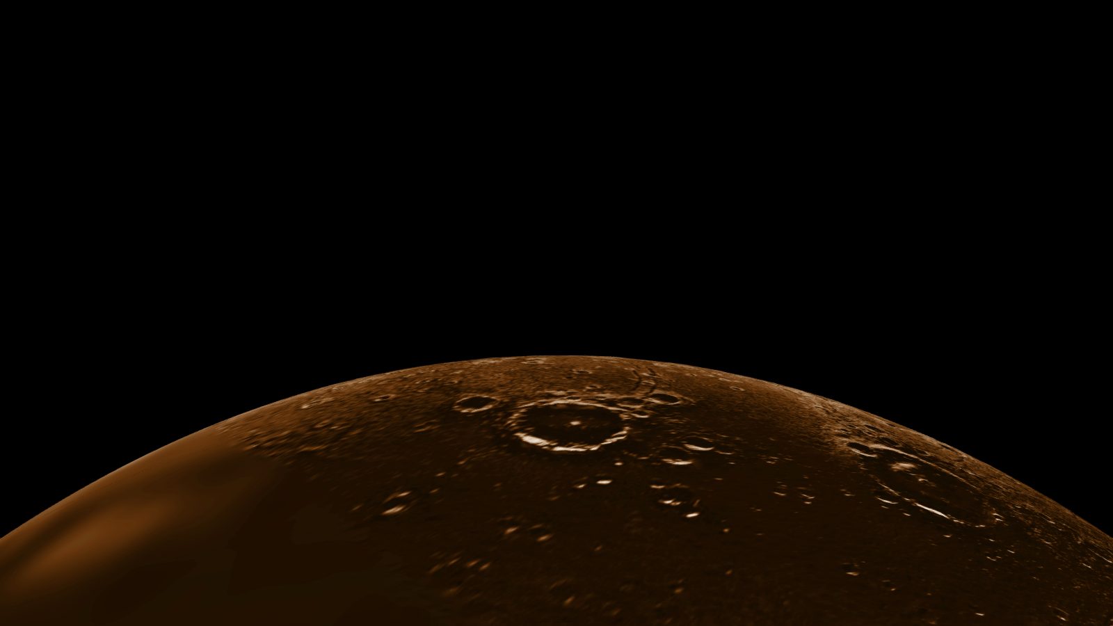 Belton Regio · Cthulhu seen from low altitude in the Starfall 3D explorer, built from real elevation data.