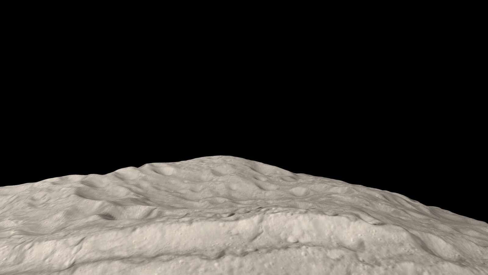 Divalia Fossae seen from low altitude in the Starfall 3D explorer, built from real elevation data.
